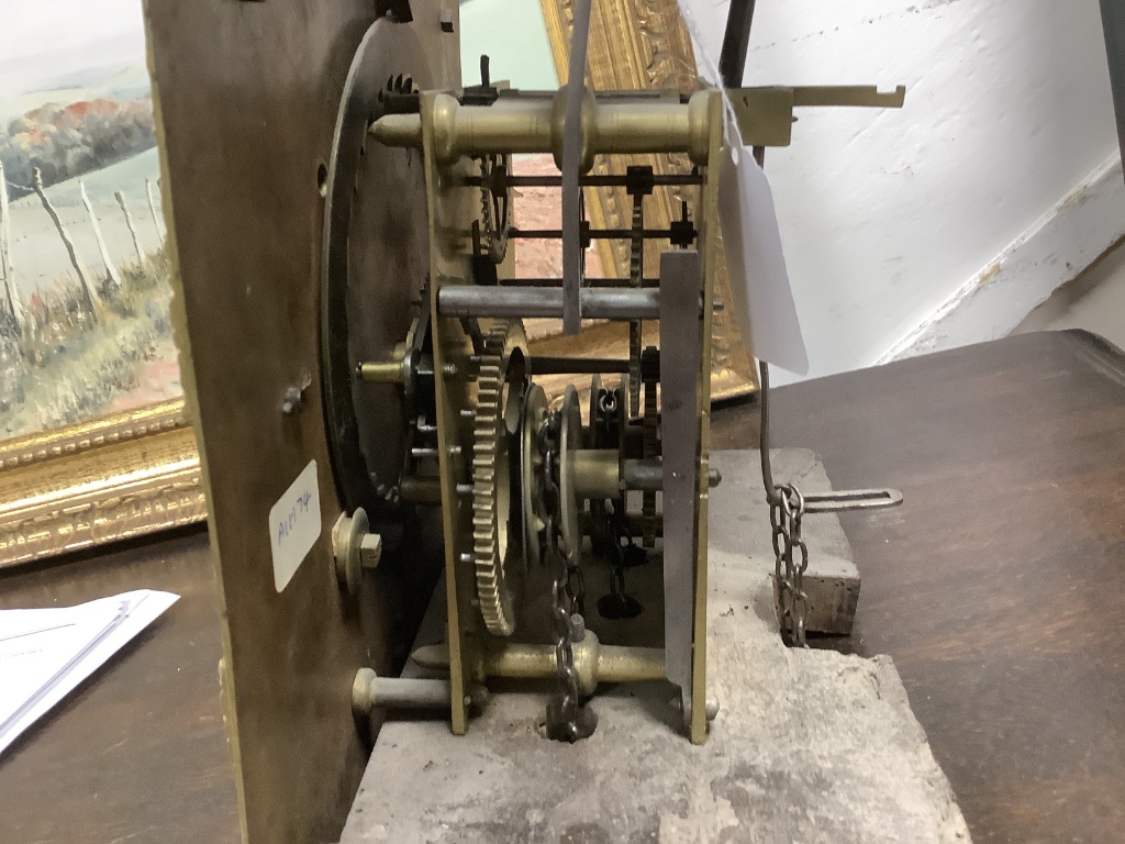 An 18th century thirty hour walnut longcase clock, William Monk, Berwick St John, height 188cm